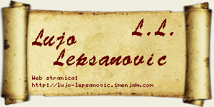 Lujo Lepšanović vizit kartica